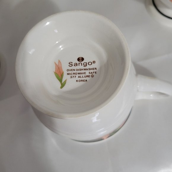 Sango Allure - Set of 8 Footed Coffee Cups - Excellent Condition - Picture 7 of 11